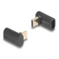 DELOCK αντάπτορας USB-C 60246, αρσενικό σε θηλυκό, 240W, 40Gbps, μαύρος