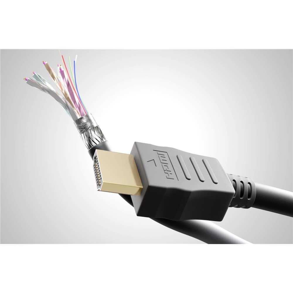 GOOBAY καλώδιο HDMI 2.0 61163, Ethernet, 4K/60Hz, 10.2 Gbps, 10m, μαύρο