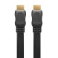 GOOBAY καλώδιο HDMI 2.0 61277, Ethernet, flat, 4K/60Hz 18Gbps, 1m, μαύρο