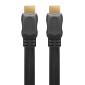 GOOBAY καλώδιο HDMI 2.0 61279, Ethernet, flat, 4K/60Hz 18Gbps, 2m, μαύρο