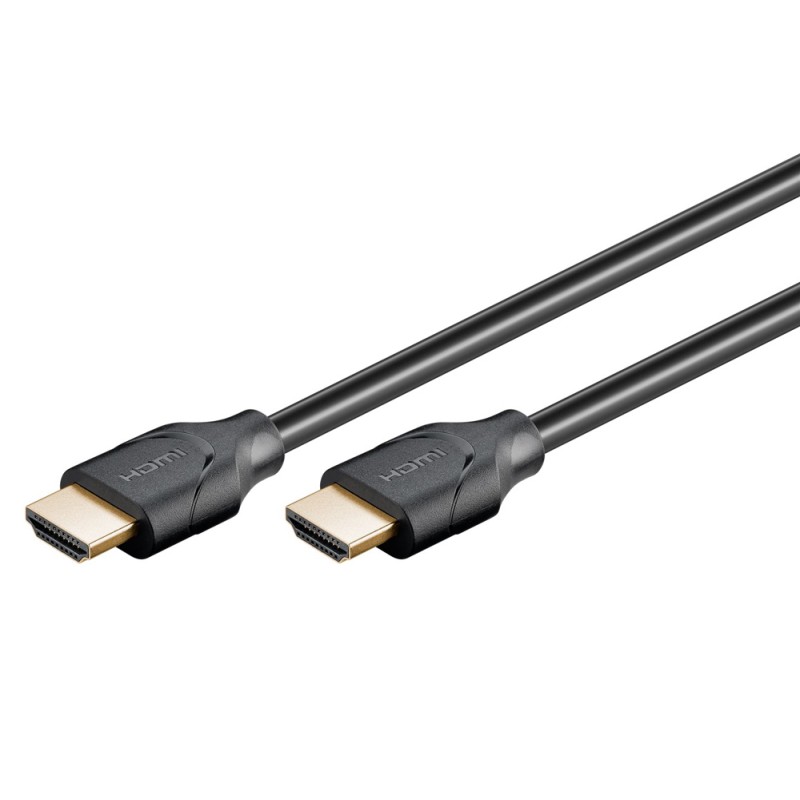 GOOBAY καλώδιο HDMI 2.1 61637, Ethernet ARC 8K/60Hz 48 Gbps, 0.5m, μαύρο