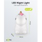 GOOBAY LED φωτιστικό νυκτός μονόκερος 61649, RGB, επαναφορτιζόμενο, λευκό
