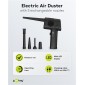 GOOBAY ηλεκτρικό air duster 61667, LED οθόνη, 46.8W, 2000mAh, μαύρο
