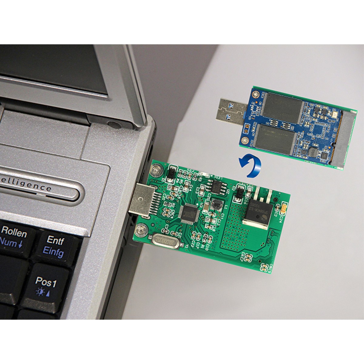 DELOCK αντάπτορας USB σε mSATA 62681, 5Gbps