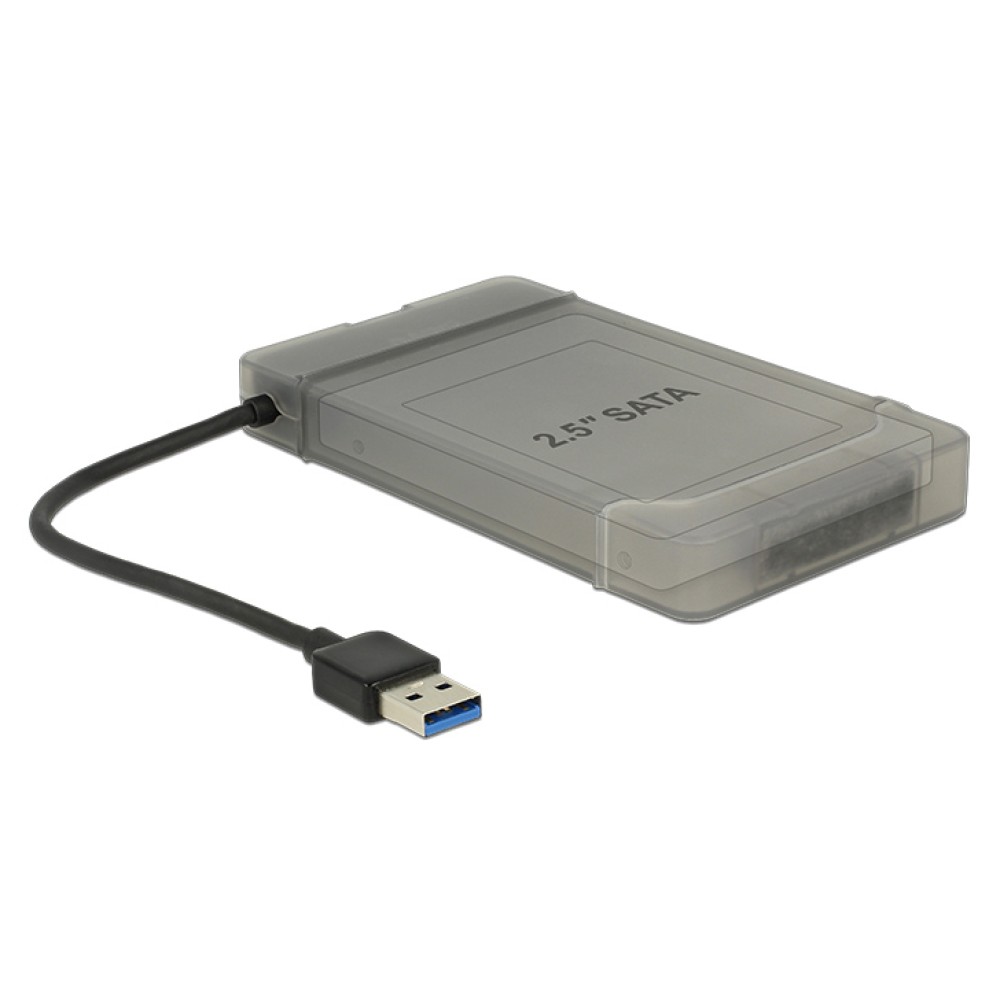DELOCK αντάπτορας USB σε SATA 62742 με θήκη για 2.5" HDD/SSD, 6Gbps