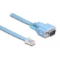 DELOCK καλώδιο serial RS-232 DB9 σε RJ45 63353, 1m, μπλε