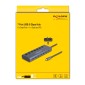 DELOCK USB-C hub 63410 με διακόπτες, 7x θυρών, 5Gbps, 20W, USB-C σύνδεση, μπλε