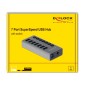 DELOCK USB hub 63669 με διακόπτες, 7x θυρών, 5Gbps, γκρι