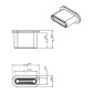 DELOCK κάλυμμα προστασίας για θύρα USB-C 64014, μαύρο, 10τμχ