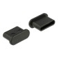DELOCK κάλυμμα προστασίας για θύρα USB-C 64014, μαύρο, 10τμχ