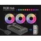 DELOCK RGB hub 64128 για ARGB LEDs, 10 θύρες, μαύρο