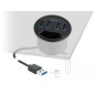 DELOCK USB hub 64153, 4x θυρών, 5Gbps, Φ60mm, USB σύνδεση, μαύρο