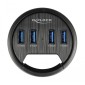 DELOCK USB hub 64153, 4x θυρών, 5Gbps, Φ60mm, USB σύνδεση, μαύρο