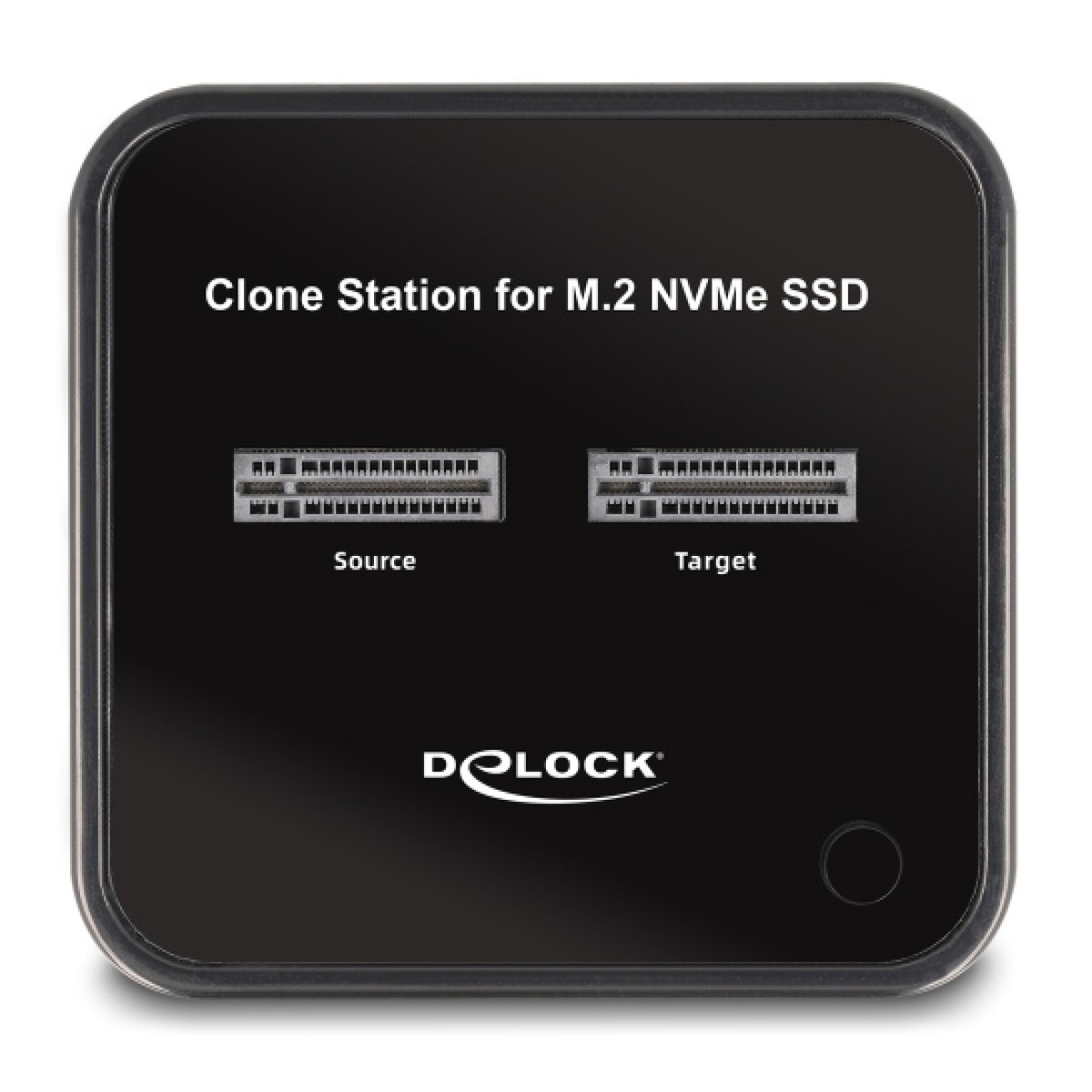 DELOCK docking station για M.2 NVMe SSD 64177, 2 θέσεων, 10Gbps, clone function, μαύρο