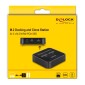 DELOCK docking station για M.2 NVMe SSD 64177, 2 θέσεων, 10Gbps, clone function, μαύρο