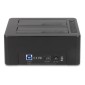 DELOCK docking station 64183 clone function, 2x HDD, CF/SD, 5Gbps, μαύρο