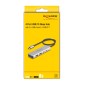 DELOCK USB hub 64230, 4x θυρών, 10Gbps, USB-C σύνδεση, γκρι