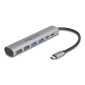 DELOCK USB hub 64232, 6x θυρών, 10Gbps, USB-C σύνδεση, γκρι
