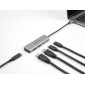DELOCK USB hub 64239, 4x θυρών, 5Gbps, USB-C σύνδεση, γκρι