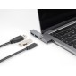 DELOCK USB hub 64275, 3x θυρών, 5Gbps, USB-C σύνδεση, γκρι