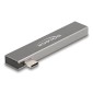 DELOCK USB hub 64275, 3x θυρών, 5Gbps, USB-C σύνδεση, γκρι