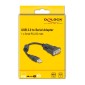 DELOCK αντάπορας USB σε RS-232 64276, 460.8Kbps, 0.25m, μαύρος