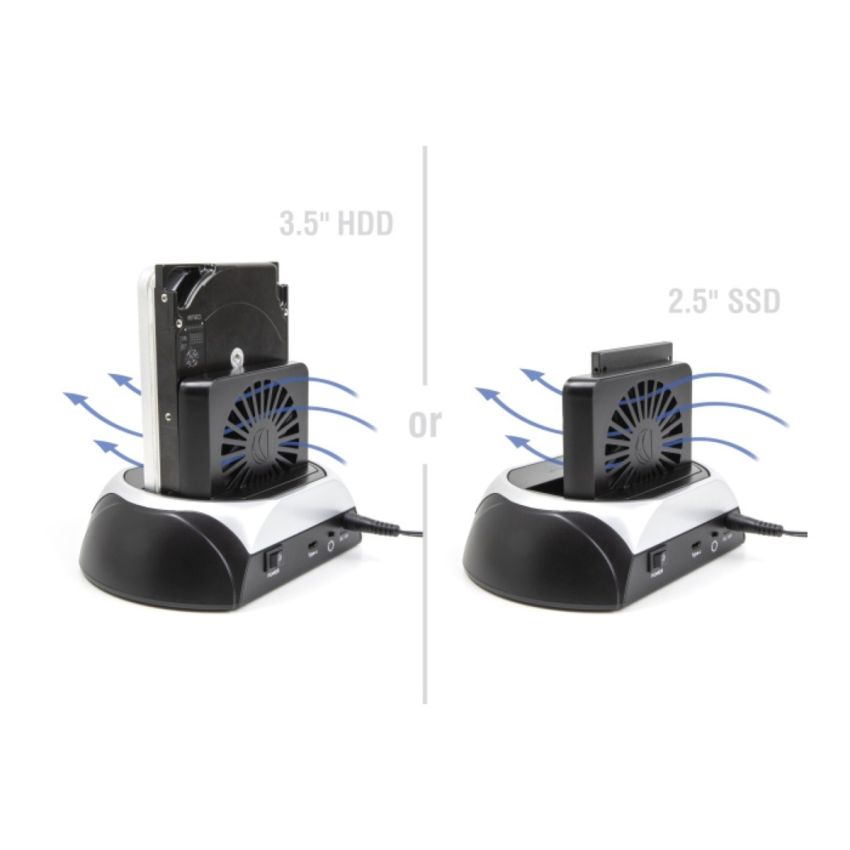 DELOCK docking station για M.2 NVMe/SATA ή 2.5"/3.5" SSD/HDD 64280, 10Gbps, μαύρο