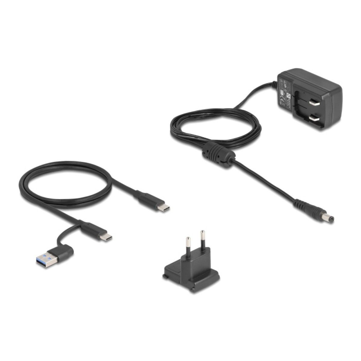 DELOCK docking station για M.2 NVMe/SATA ή 2.5"/3.5" SSD/HDD 64280, 10Gbps, μαύρο