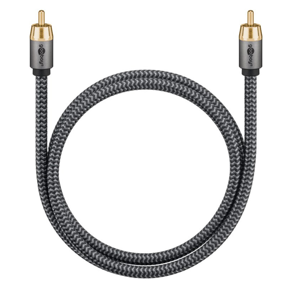 GOOBAY καλώδιο ήχου RCA σε RCA 65297, 3m, μαύρο/ασημί