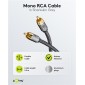 GOOBAY καλώδιο ήχου RCA σε RCA 65297, 3m, μαύρο/ασημί