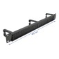 DELOCK cable management 66488, 19"/1U rack, 3x γάντζοι & βούρτσα, μαύρο