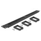 DELOCK cable management 66488, 19"/1U rack, 3x γάντζοι & βούρτσα, μαύρο