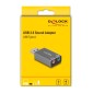 DELOCK εξωτερική κάρτα ήχου 66633, 2x 3.5mm, USB σύνδεση, γκρι