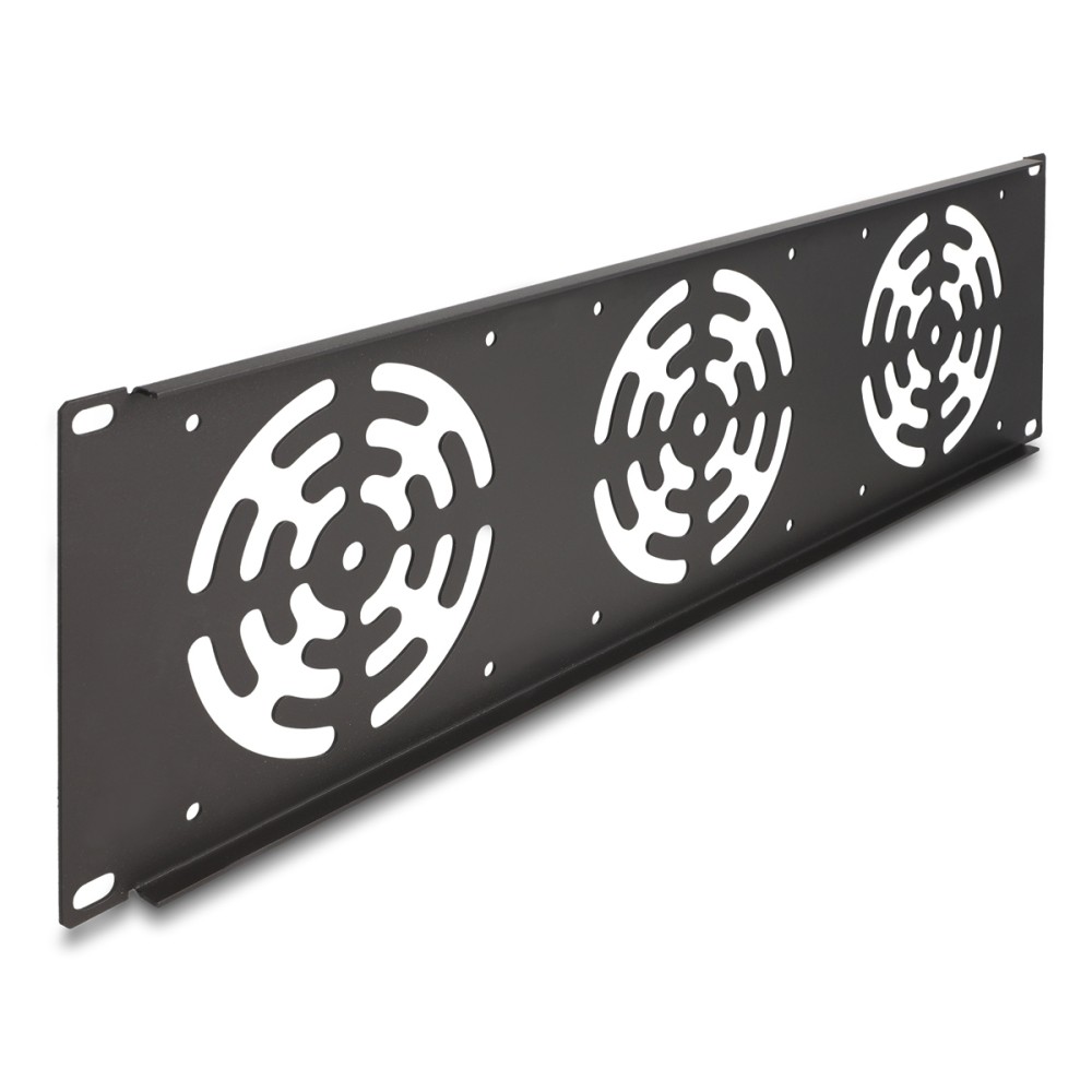 DELOCK κάλυμμα για 3x 120mm ανεμιστήρες 66747 για rack 19"/3U, μεταλλικό, μαύρο