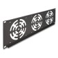 DELOCK κάλυμμα για 3x 120mm ανεμιστήρες 66747 για rack 19"/3U, μεταλλικό, μαύρο
