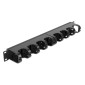 DELOCK cable management 66849 για rack 19"/1U, 10x γάντζοι, μαύρο
