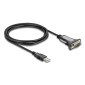 DELOCK καλώδιο USB σε RS-232 66922, 921.6Kbps, 3m, μαύρο