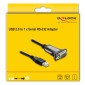 DELOCK καλώδιο USB σε RS-232 66922, 921.6Kbps, 3m, μαύρο