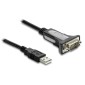 DELOCK καλώδιο USB σε RS-232 66922, 921.6Kbps, 3m, μαύρο