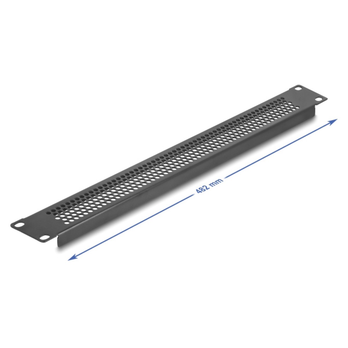 DELOCK κάλυμμα panel 67035 για 19"/1U rack, με αεραγωγούς, μαύρο
