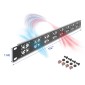 DELOCK κάλυμμα για 8x 40mm ανεμιστήρες 67414 για rack 19"/1U, μεταλλικό, μαύρο