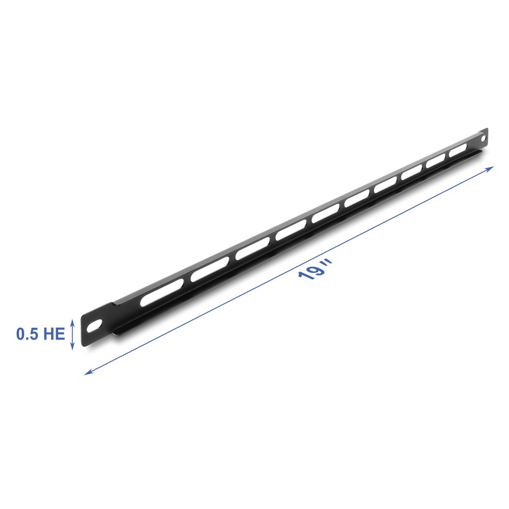 DELOCK cable management panel 67459 για rack 19", 0.5U, βάθος 9mm, μεταλλικό, μαύρο