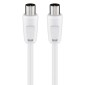 GOOBAY καλώδιο κεραίας αρσενικό 68147, <70dB, CCS, 2.5m, λευκό