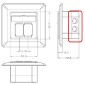 GOOBAY επιτοίχια πρίζα CAT 6 68244, 2x RJ45, 80x80mm, λευκή