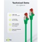 GOOBAY καλώδιο δικτύου 68289, CAT 6 S/FTP, copper, 250MHz, 1m, πράσινο