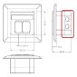GOOBAY επιτοίχια πρίζα CAT 6a 68572, 2x RJ45, 80x80mm, λευκή