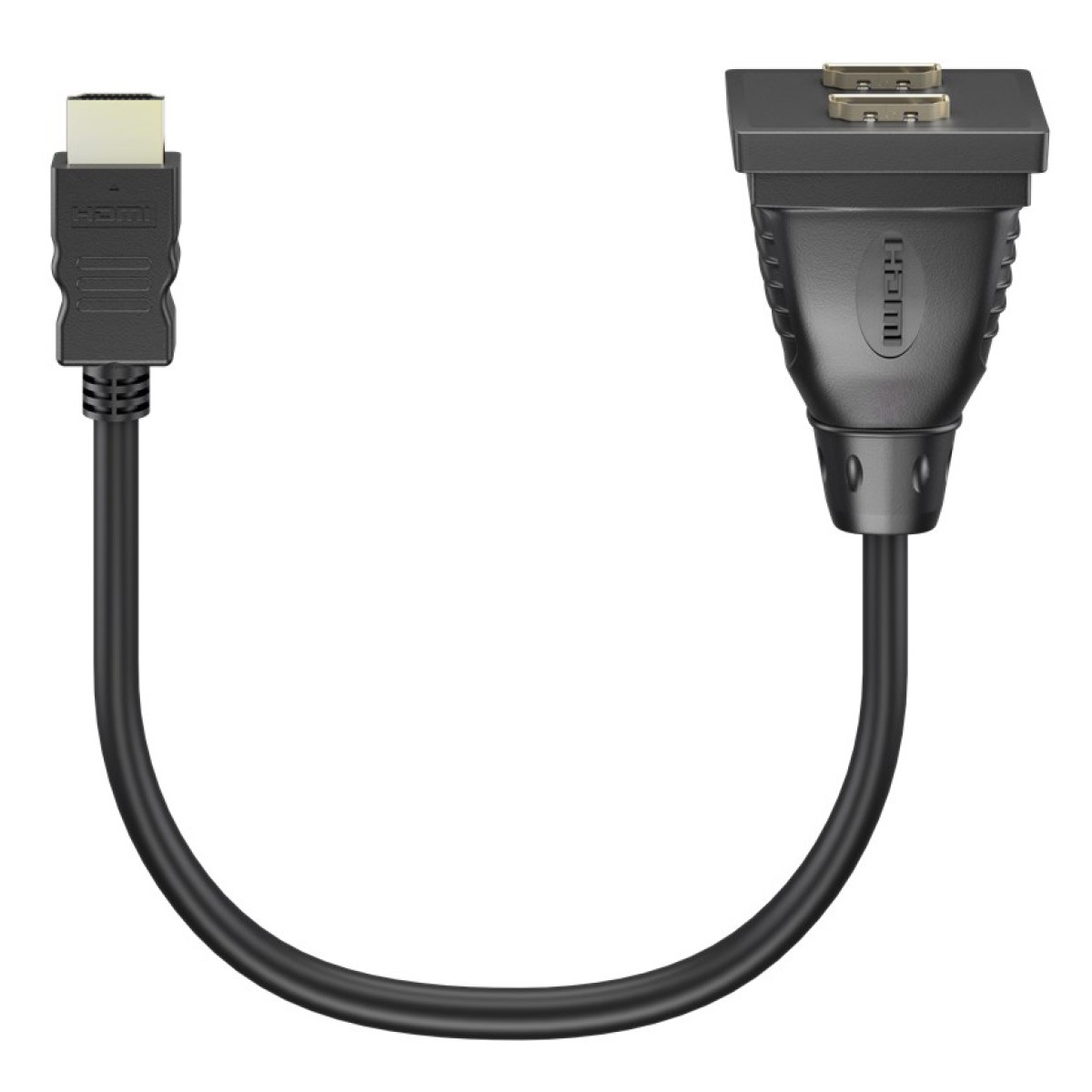 GOOBAY HDMI splitter 68784, 1x input/2x output, 1080p, μαύρο