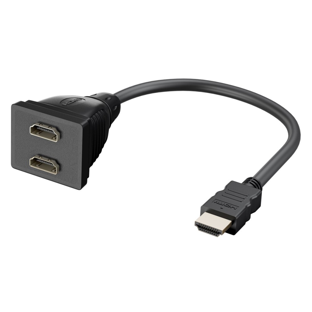 GOOBAY HDMI splitter 68784, 1x input/2x output, 1080p, μαύρο