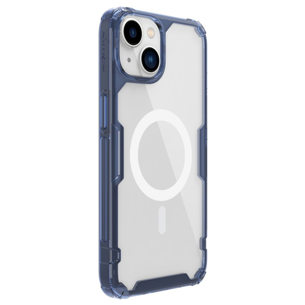 NILLKIN θήκη Nature Pro Magnetic για iPhone 14, μπλε & διάφανη