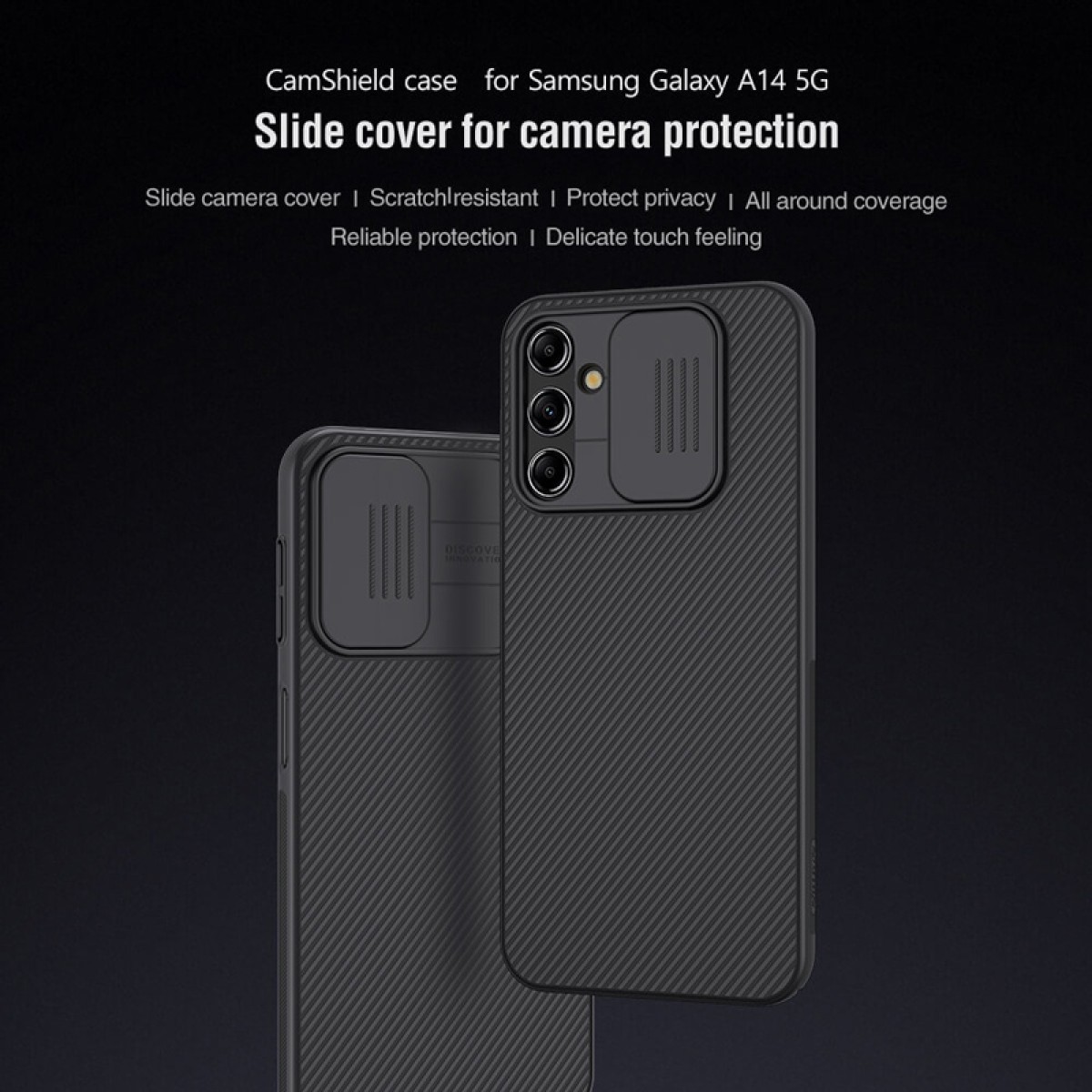 NILLKIN θήκη CamShield για Samsung Galaxy A14 5G, μαύρη